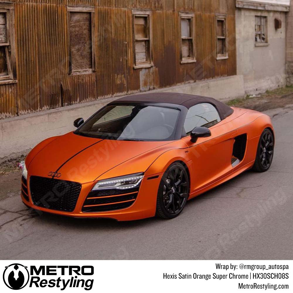 Orange Super Chrome Audi Wrap