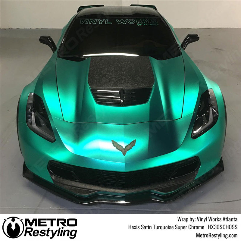 Satin Turquoise Super Chrome Wrap