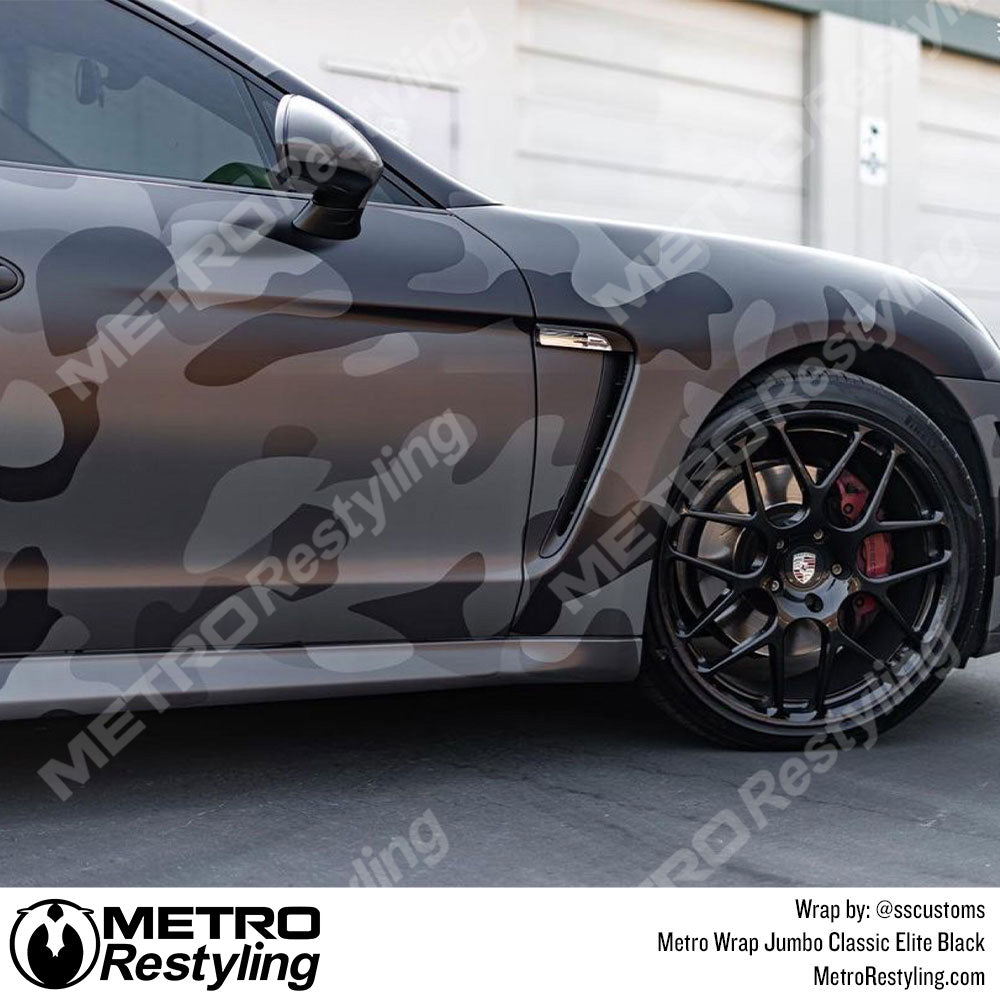 Jumbo Classic Elite Black Camouflage Porsche Vinyl