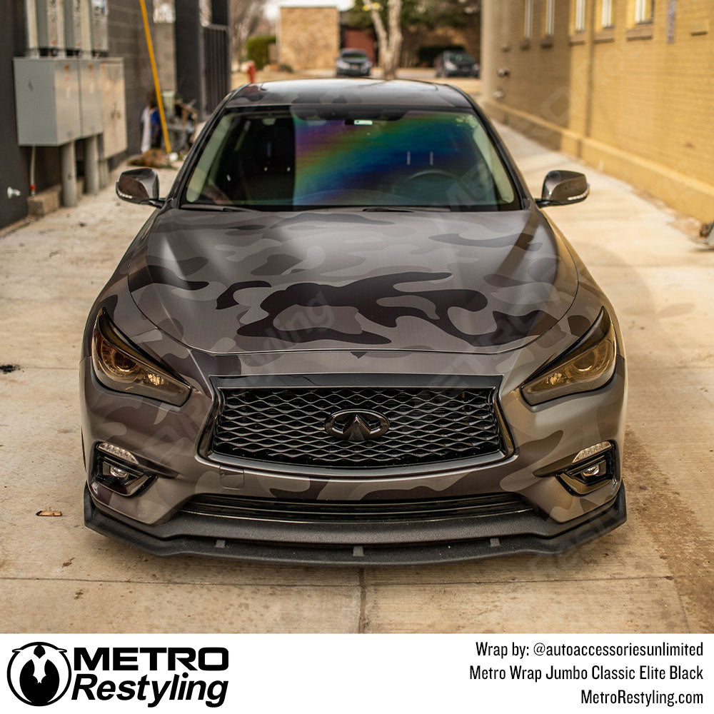 Jumbo Classic Elite Black Camouflage Car Vinyl