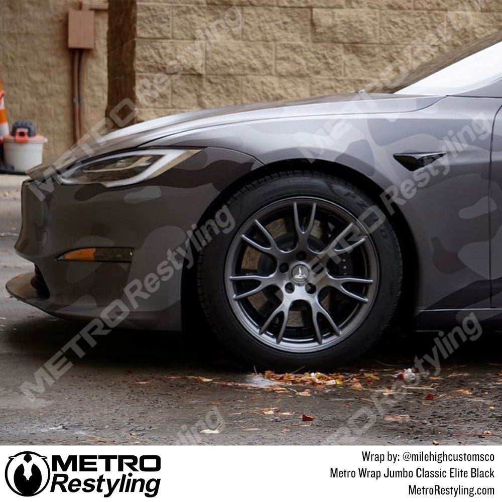Jumbo Classic Elite Black Camouflage Tesla Vinyl