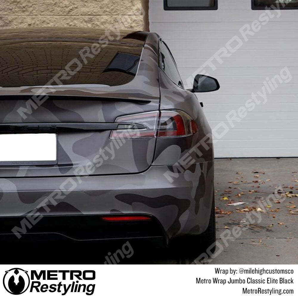 Jumbo Classic Elite Black Camouflage Car Vinyl