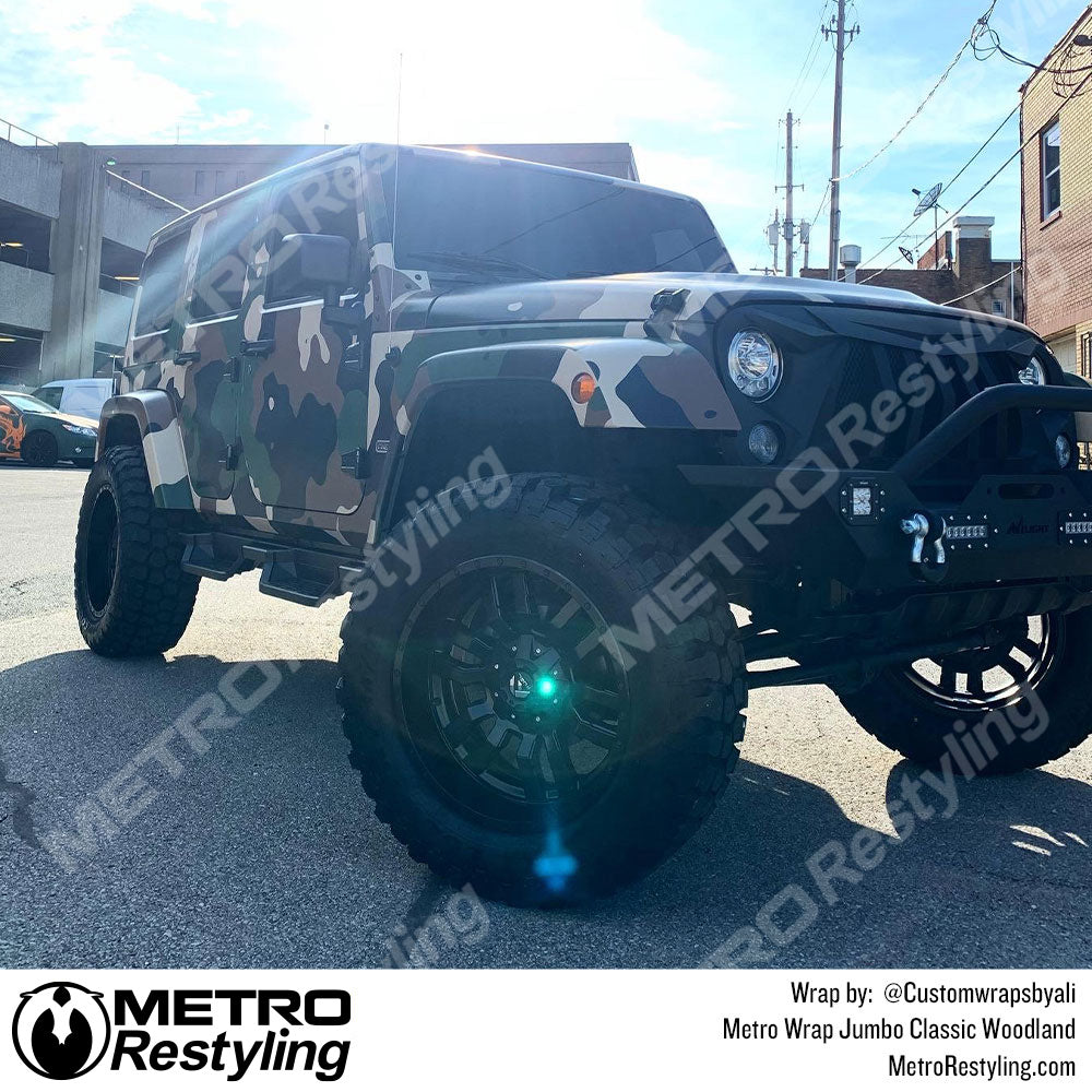 Woodland Car Camo Wrap