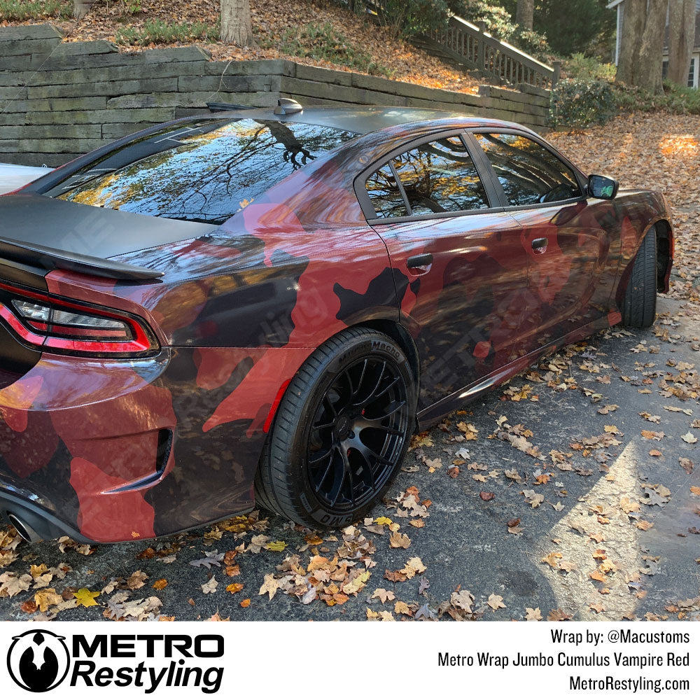 Metro Wrap Jumbo Cumulus Vampire Red Car Camouflage