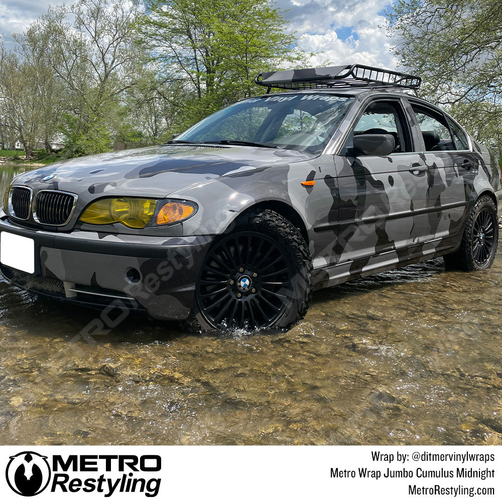 BMW Black Camo Wrap