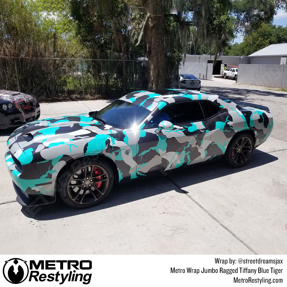 Metro Wrap Jumbo Ragged Tiffany Blue Tiger Wrap