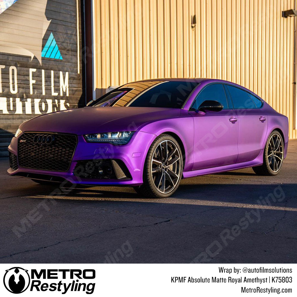 matte purple audi wrap