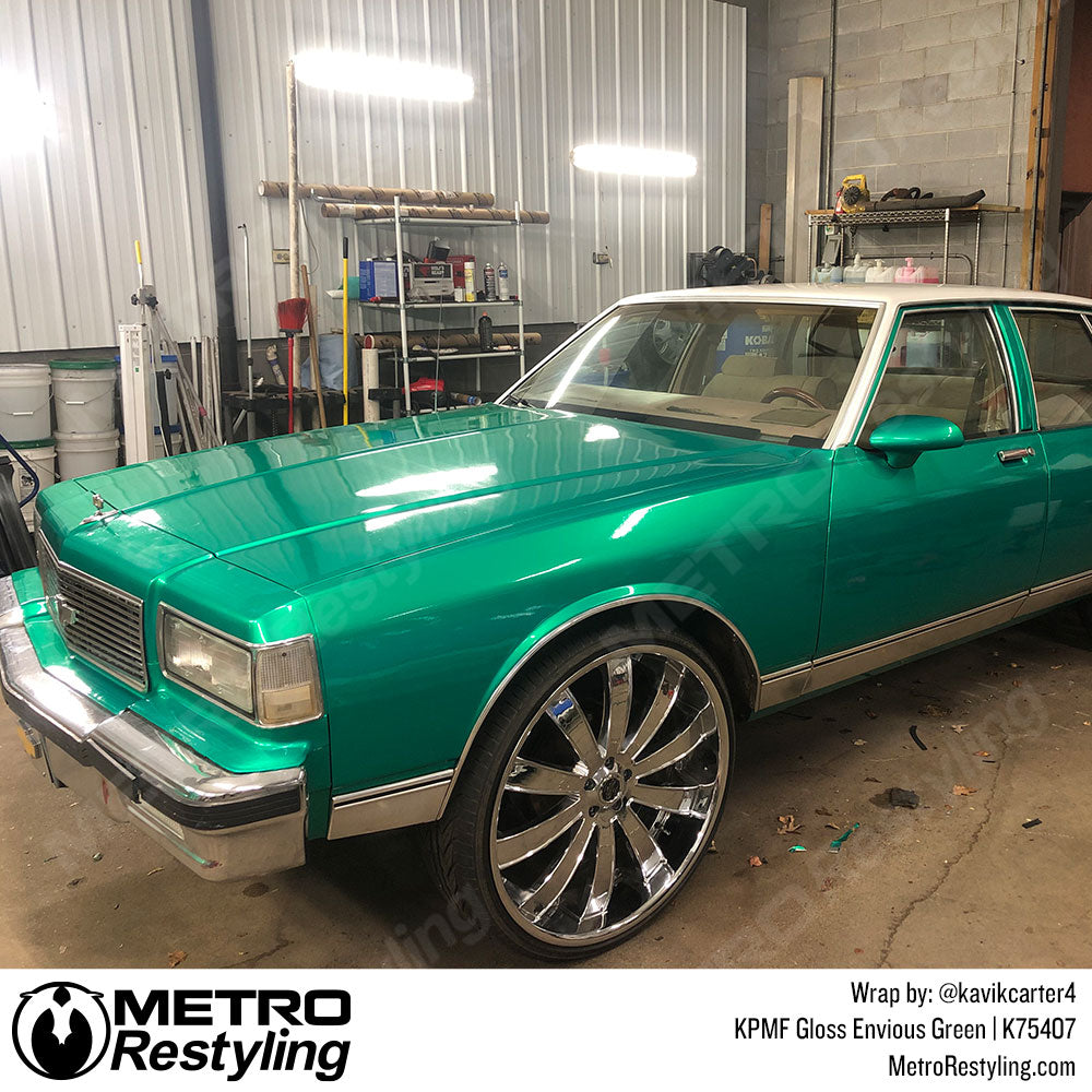 Glossy Green Chevy Caprice Vinyl Wrap