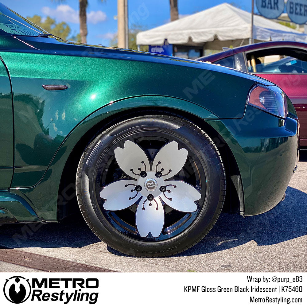 gloss green black iridescent BMW X3 wrap