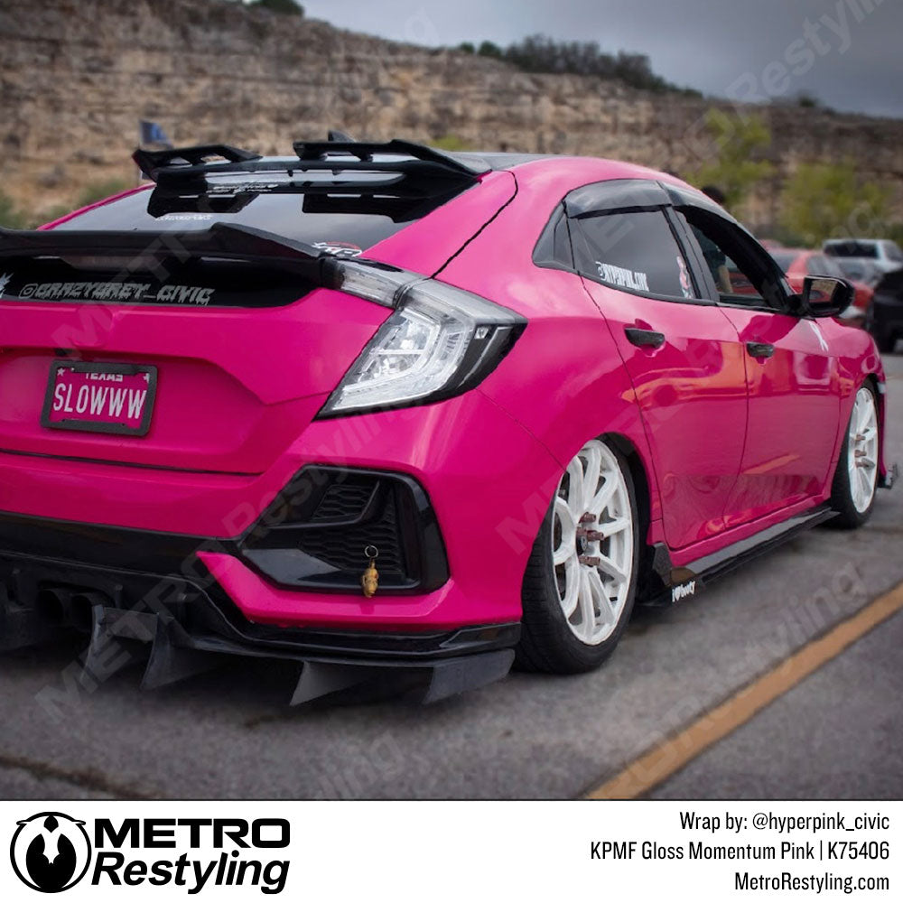 Pink Honda Civic Vinyl Wrap