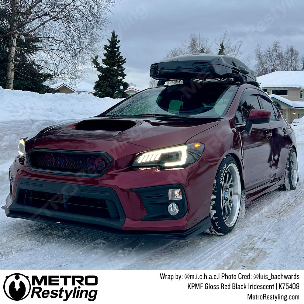 Red Black Subaru Wrap