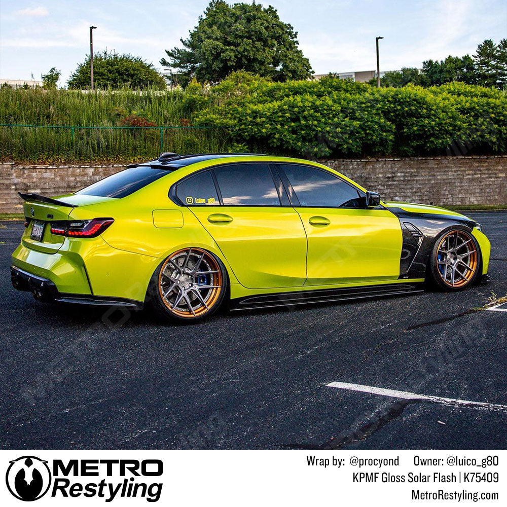 solar yellow audi wrap