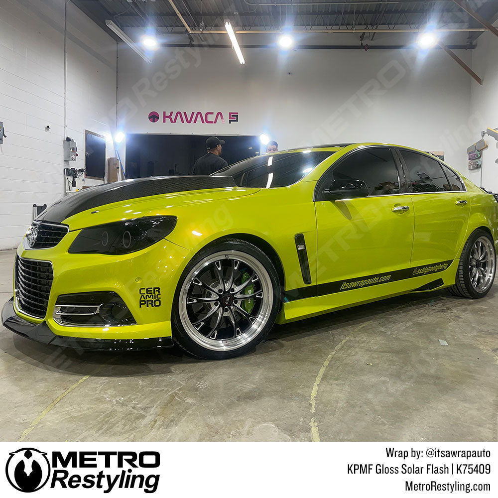 yellow solar flash chevy ss wrap