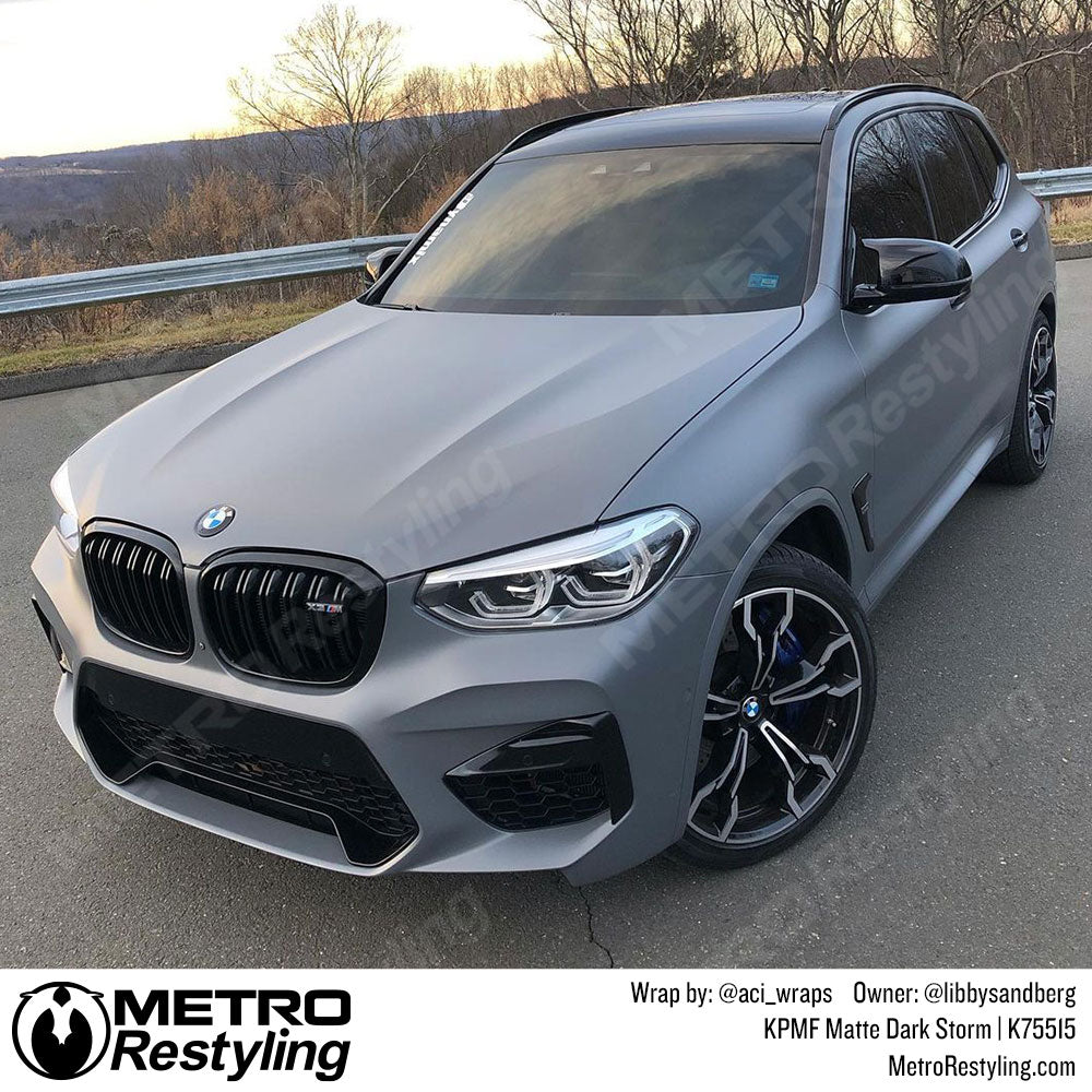 matte dark storm bmw wrap