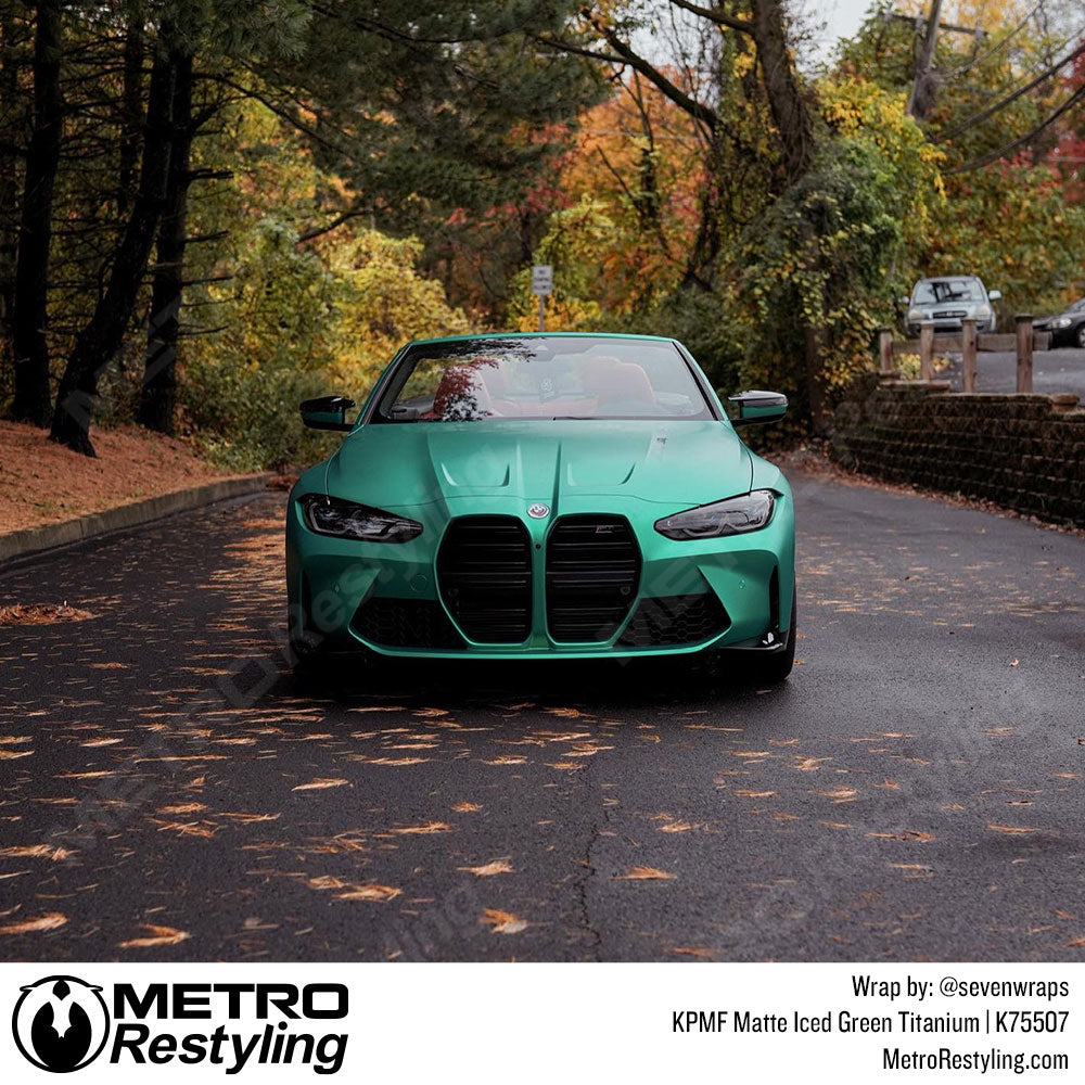 Matte Iced Green Titanium BMW Vinyl Wrap