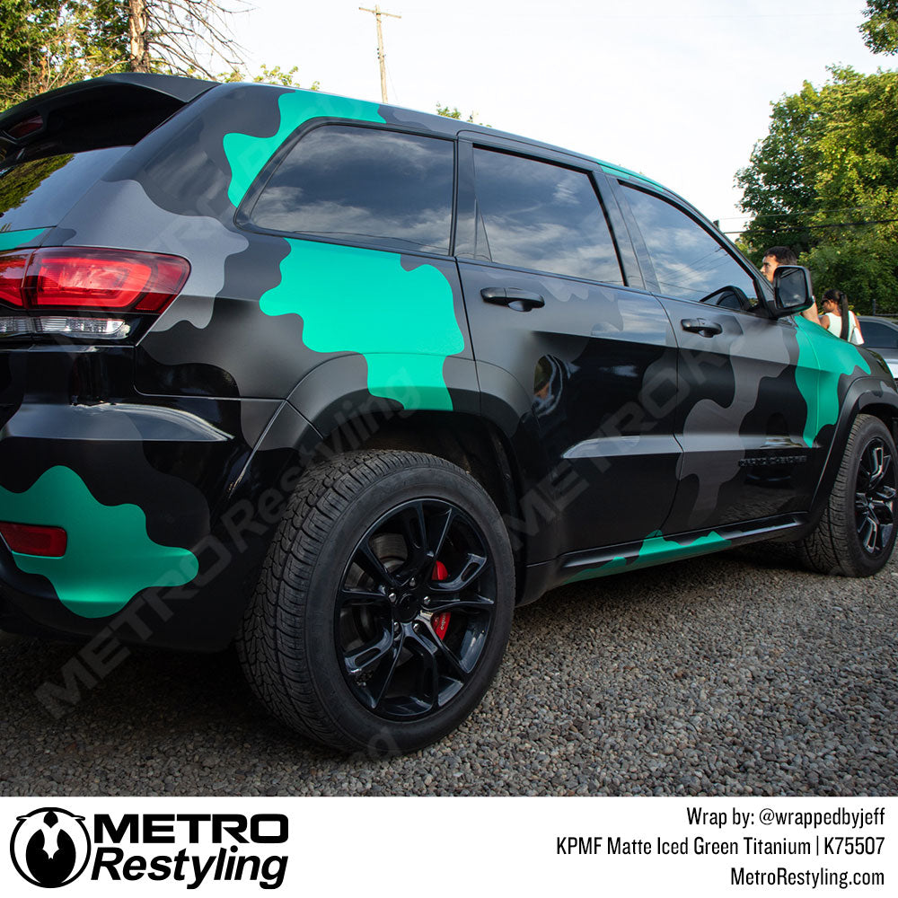 KPMF K75500 Matte Iced Green Titanium Vinyl Wrap | K75507