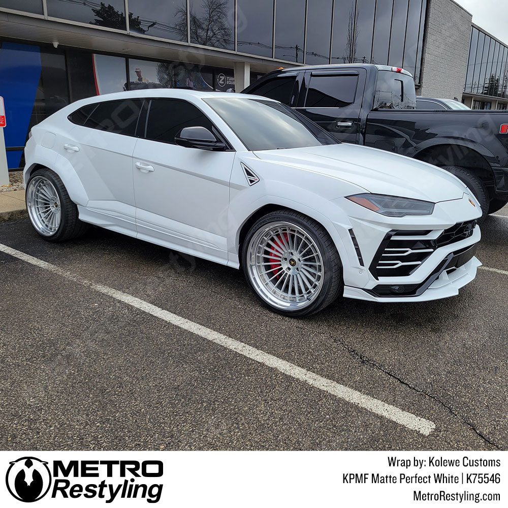 perfect white lambo wrap