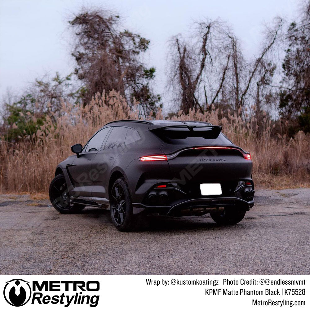 matte black car wrap