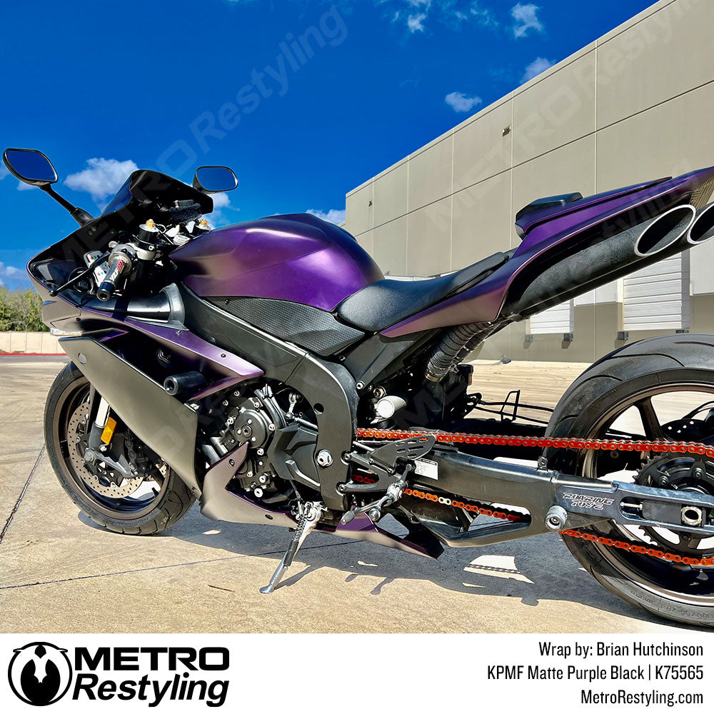 Purple Black Motorcycle Vinyl
