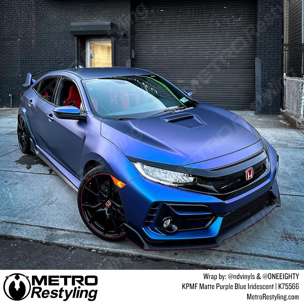 purple blue honda wrap