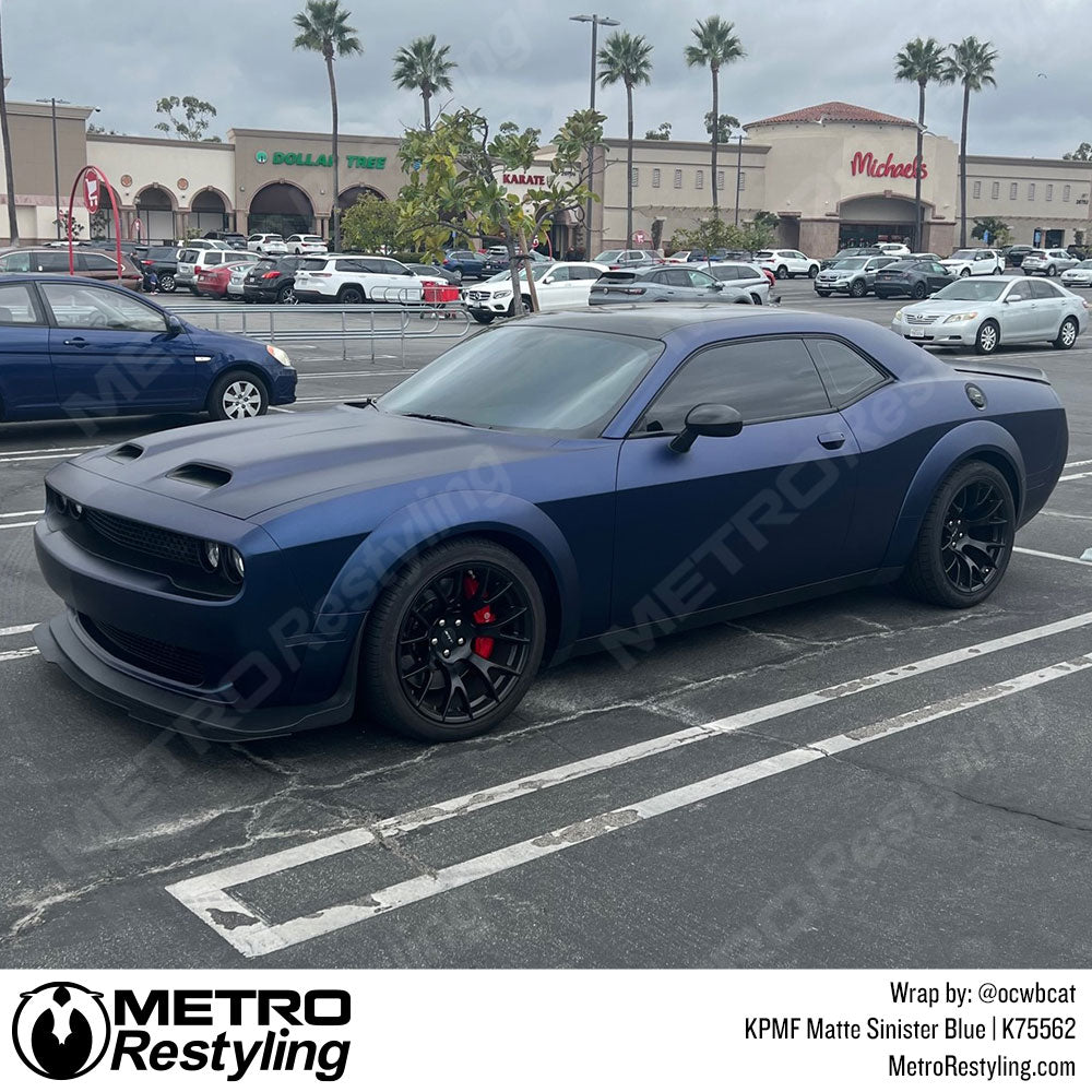 blue dodge challenger wrap