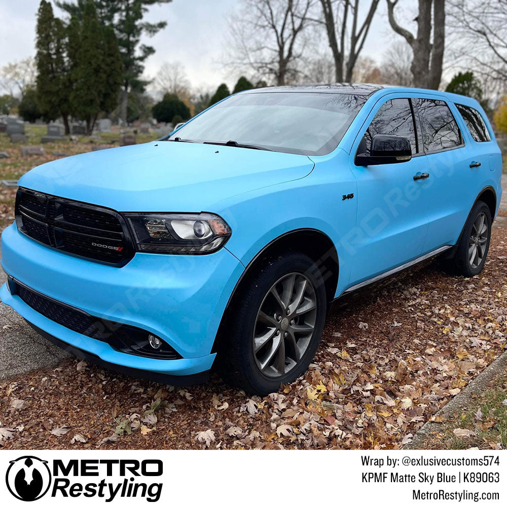 Matte Sky Blue Dodge Wrap
