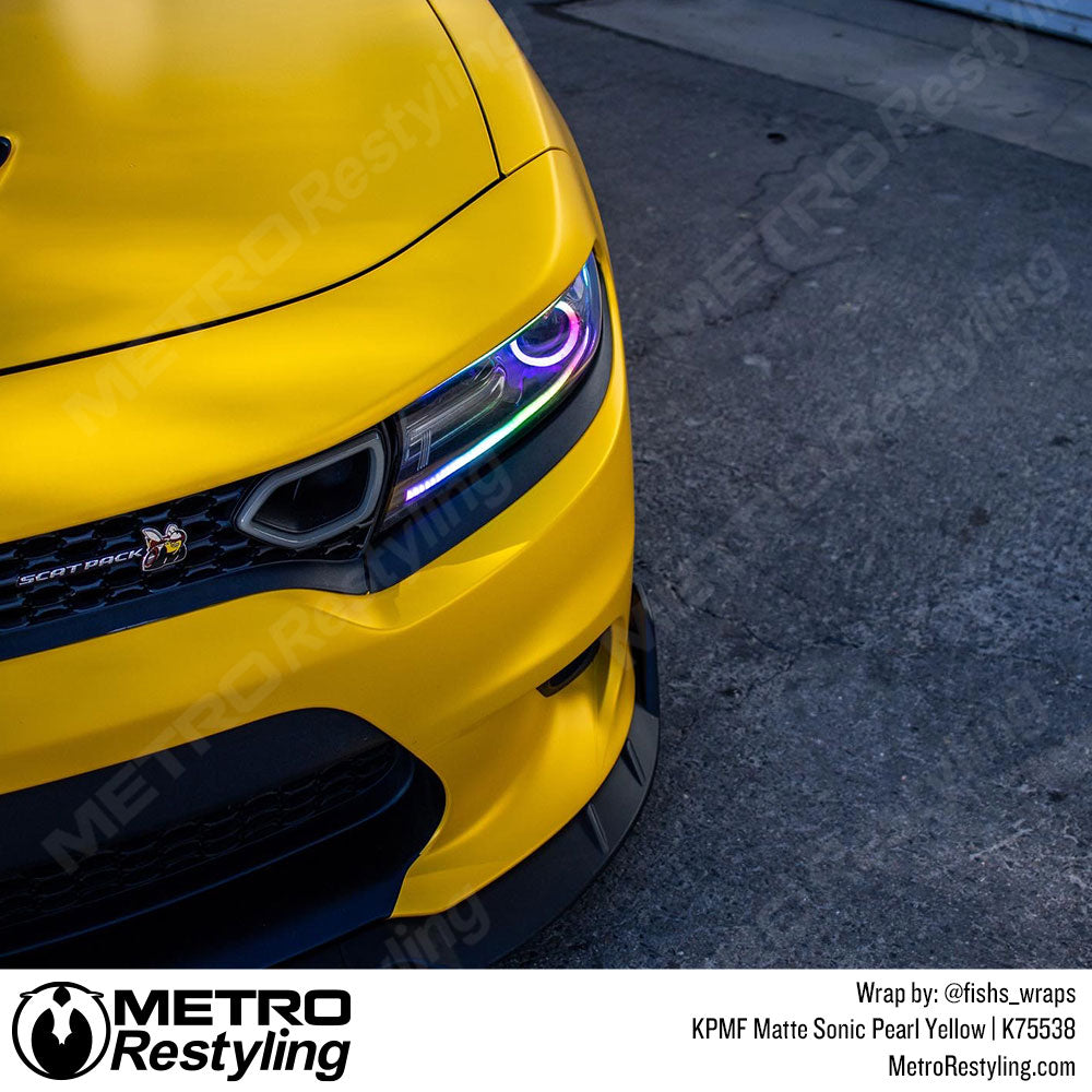 Sonic Pearl Yellow Dodge Charger Vinyl
