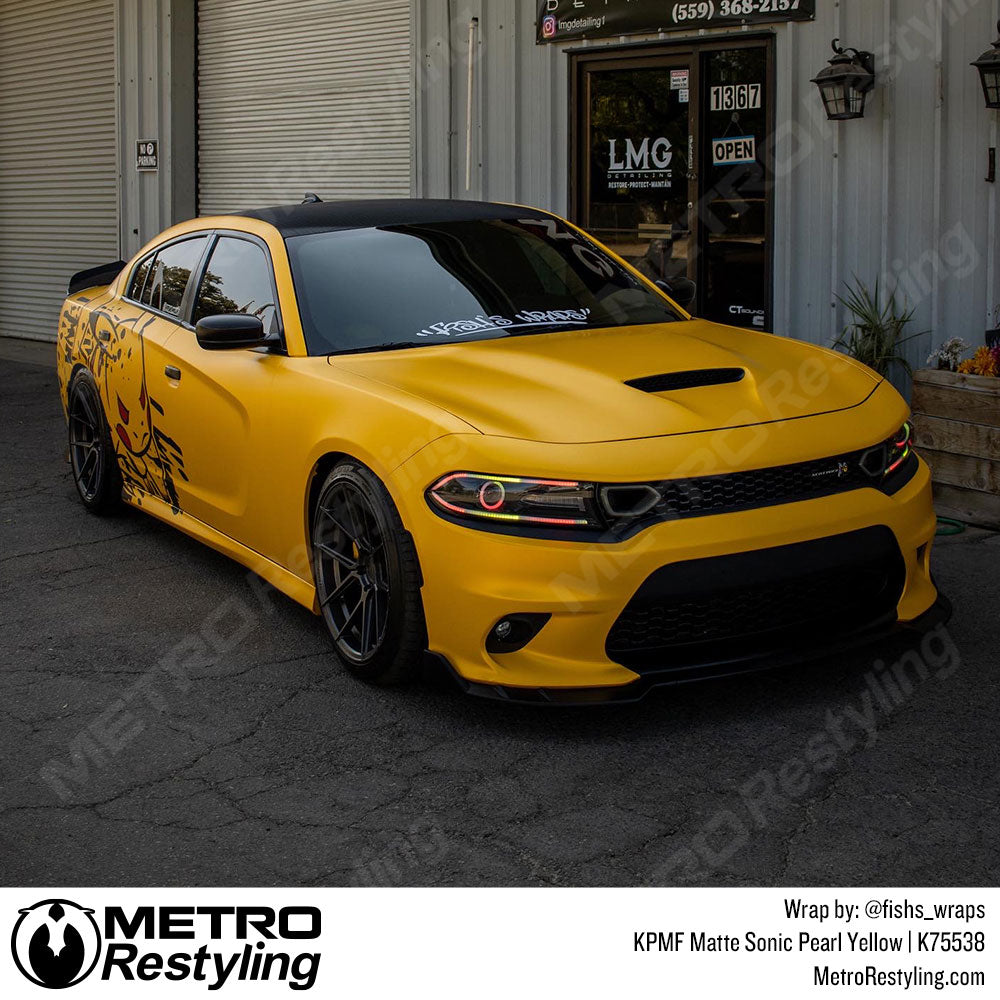 Sonic Pearl Yellow Dodge Wrap