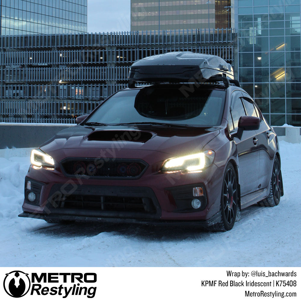 Red Black Iridescent Subaru Wrap