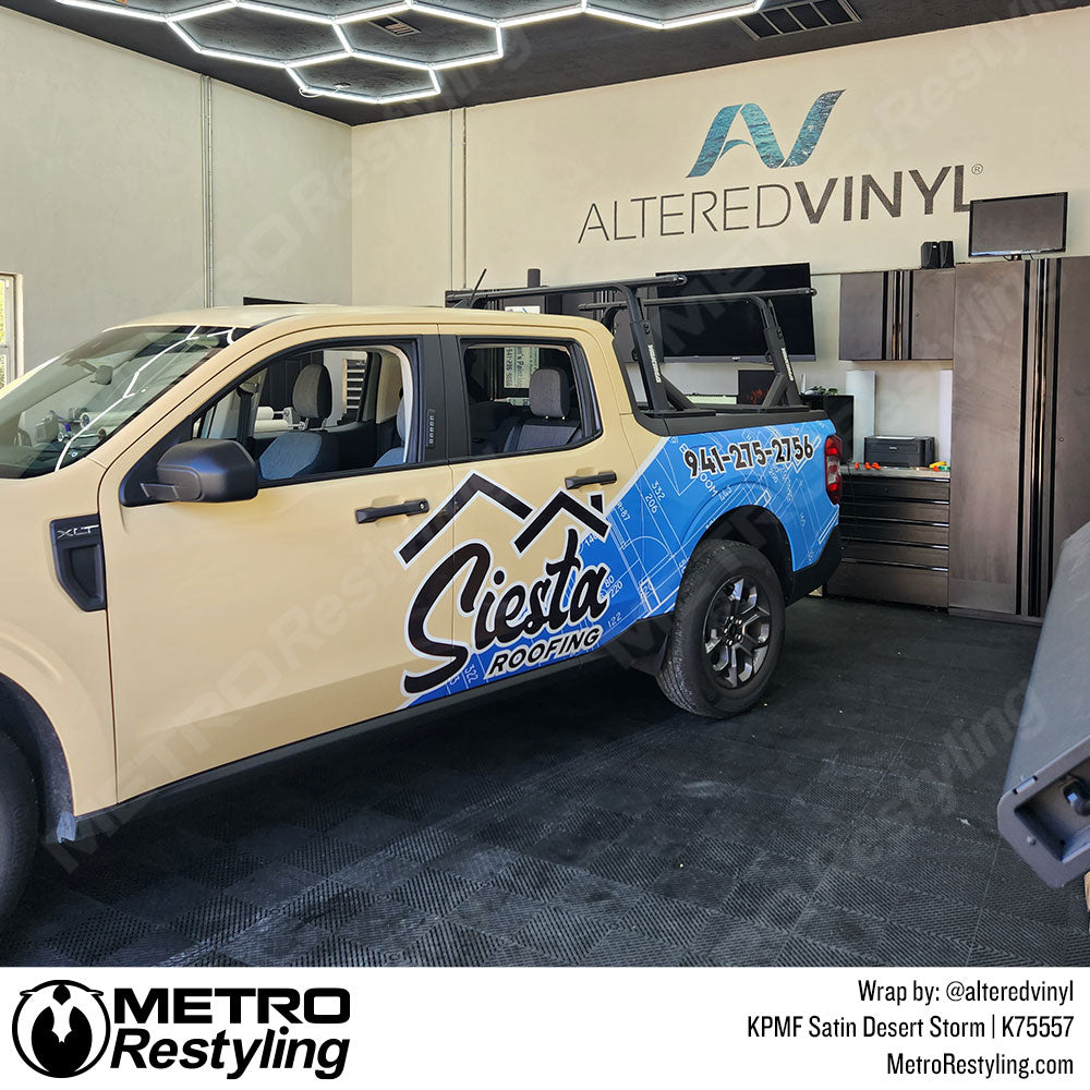 satin desert ford mavrick wrap