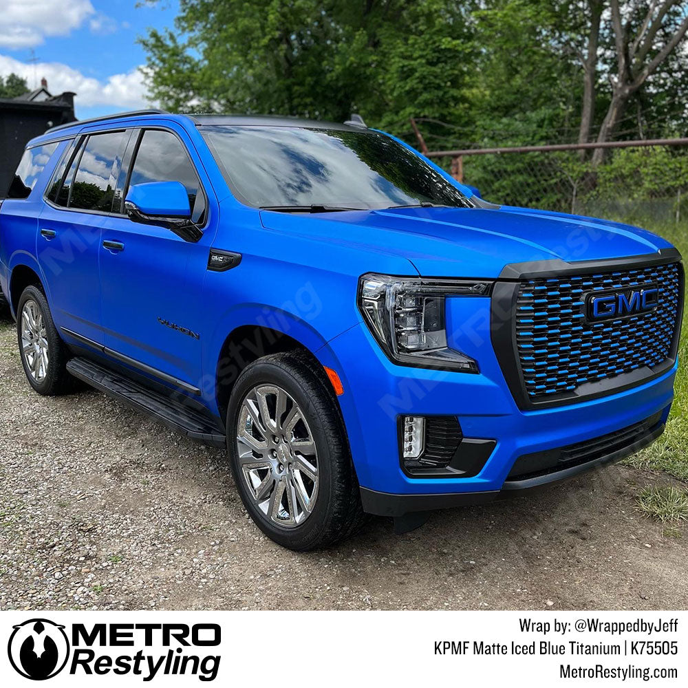 Blue Titanium GMC Wrap