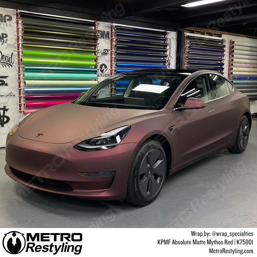 Absolute Matte Mythos Red Tesla