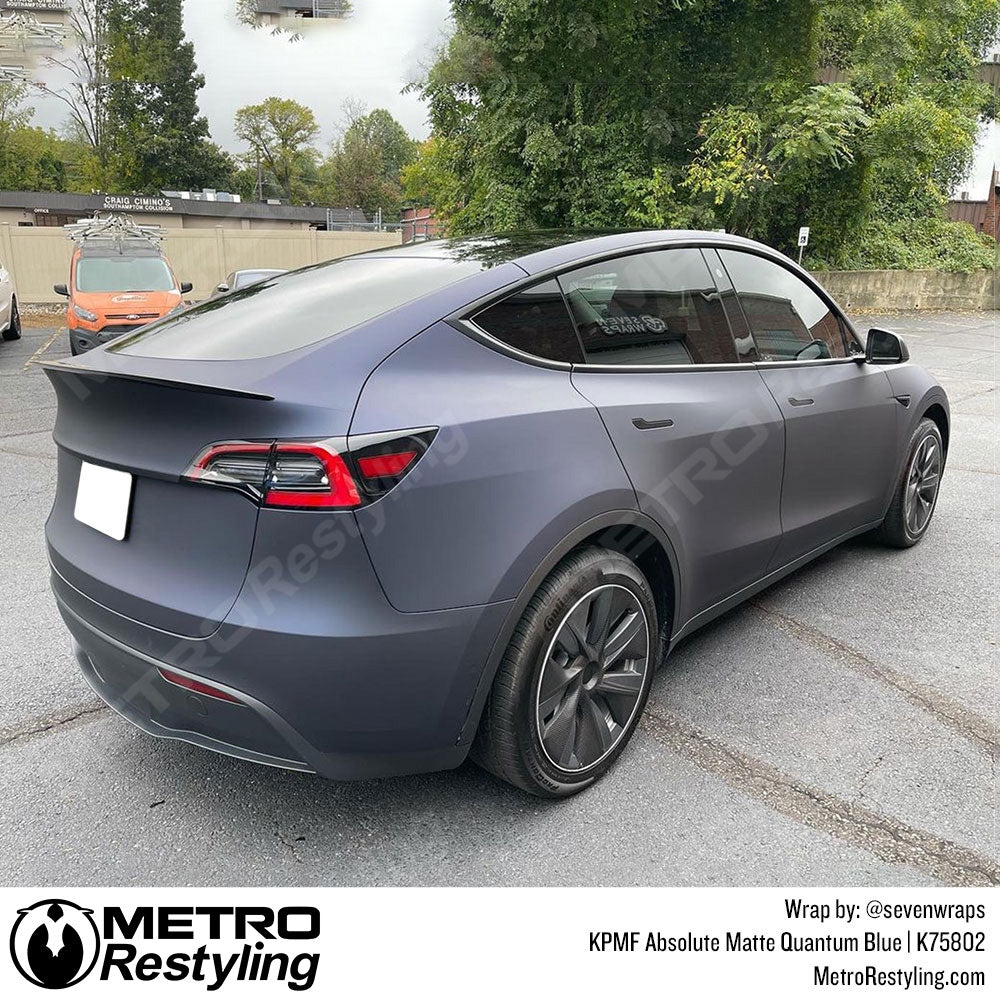 Absolute Matte Quantum Blue Tesla