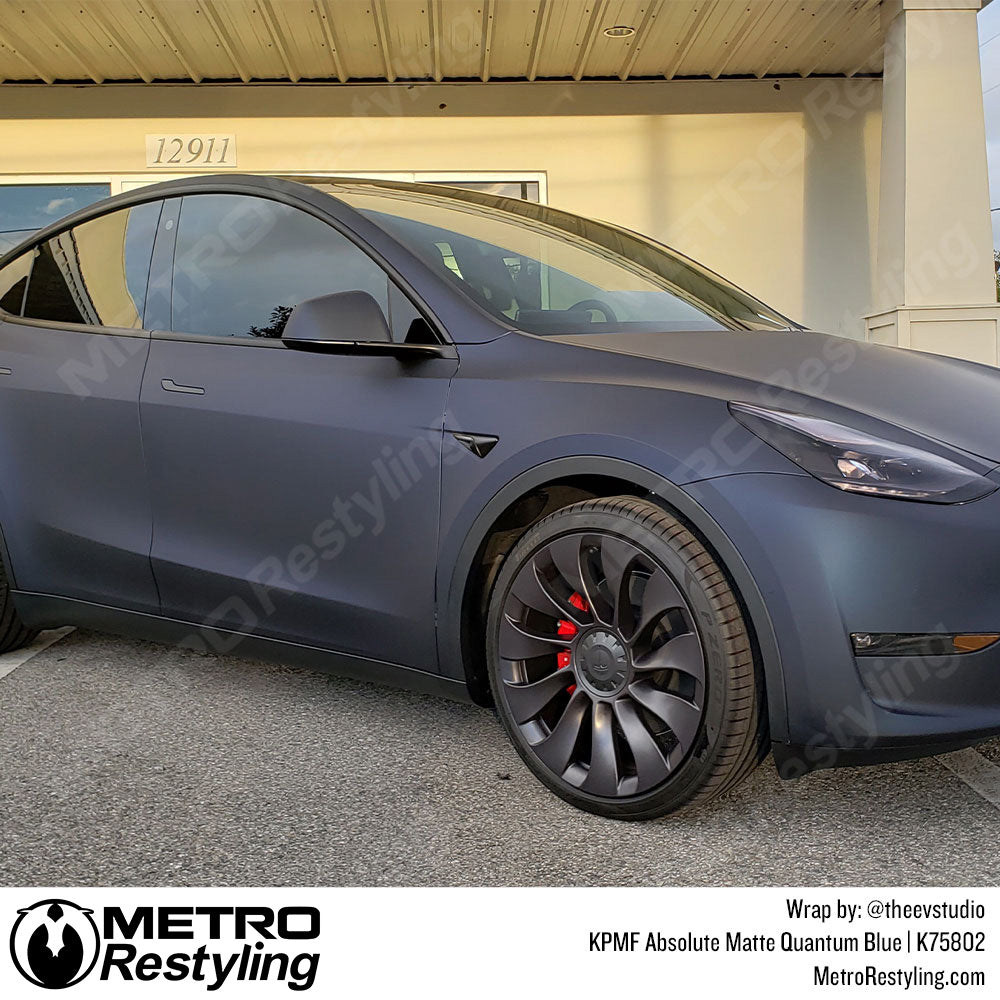 Absolute Matte Quantum Blue Tesla
