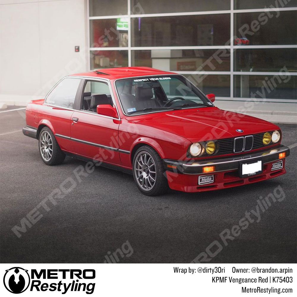 red bmw wrap