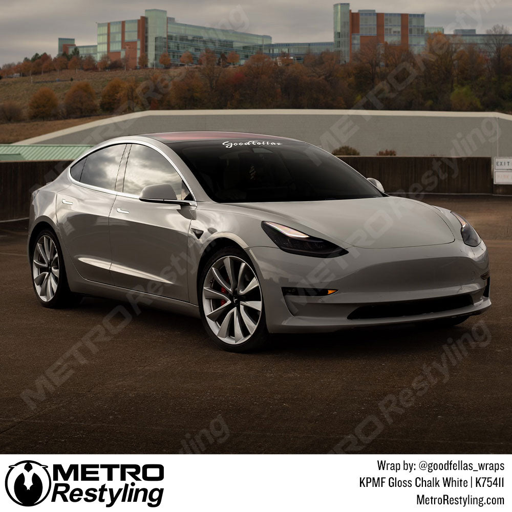 Gloss Chalk White Tesla