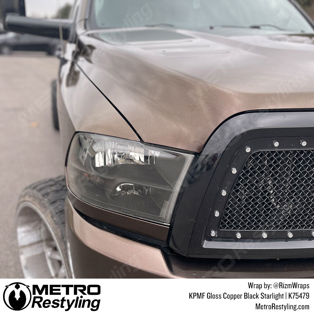 Gloss Copper Black Starlight Iridescent Truck Wrap