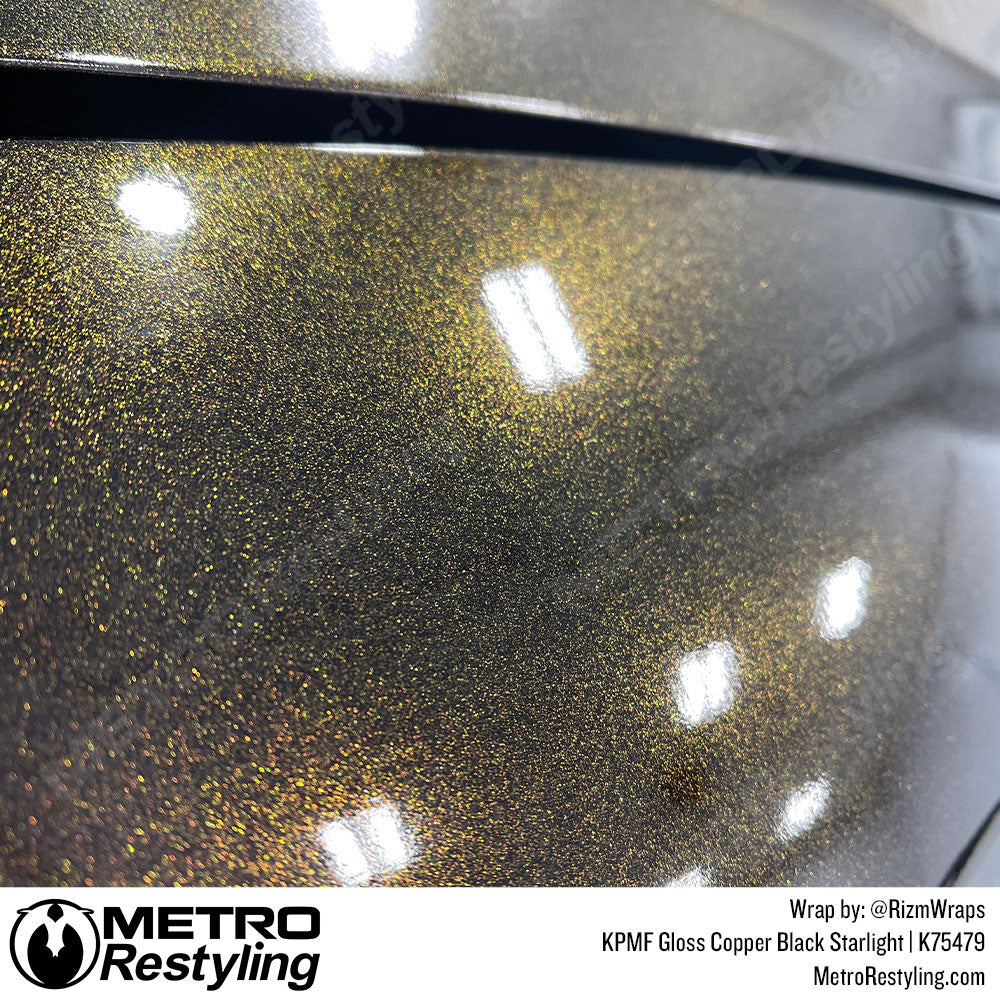 Gloss Copper Black Starlight Iridescent Vinyl Wrap
