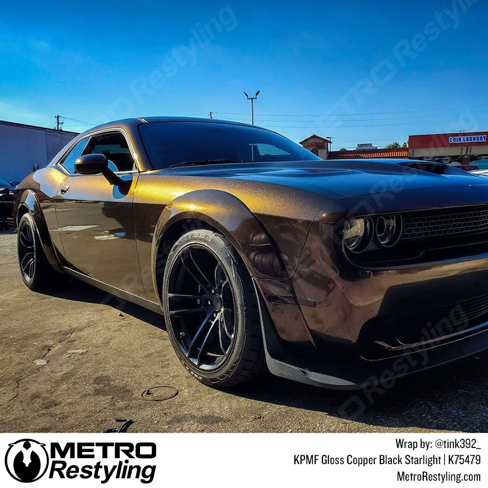 Gloss Copper Black Starlight Iridescent Vinyl Wrap