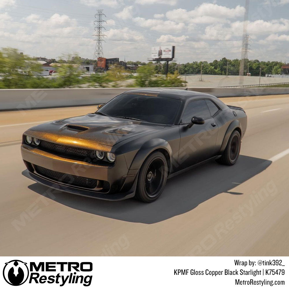 Gloss Copper Black Starlight Iridescent Vinyl Wrap