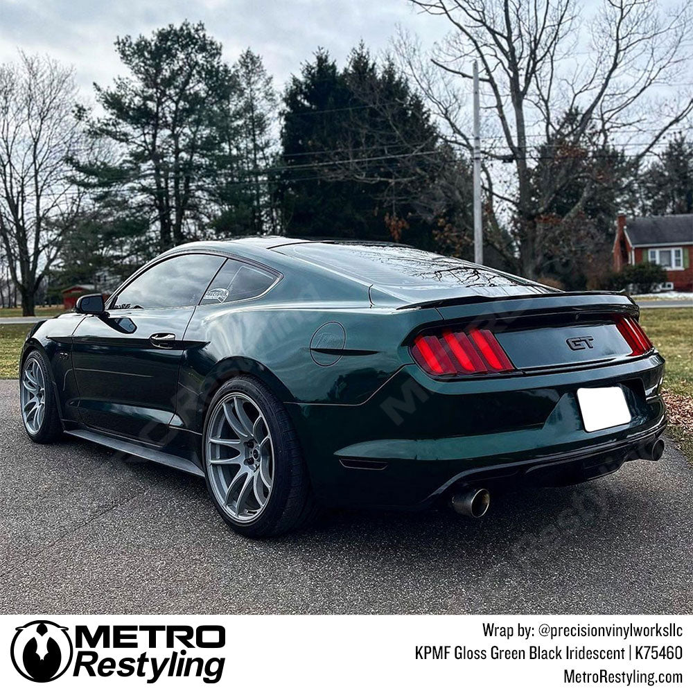 Gloss Green Black Ford Vinyl Wrap