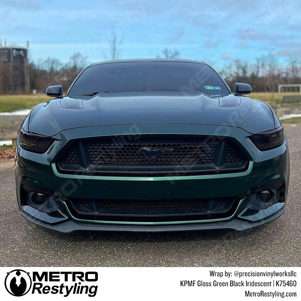 Glossy Ford Green Black Vinyl