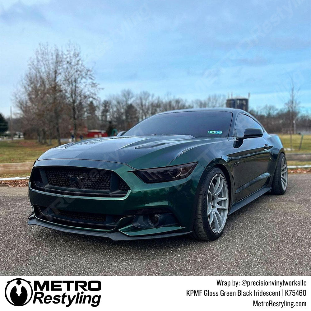 Gloss Green Black Iridescent Vinyl Wrap