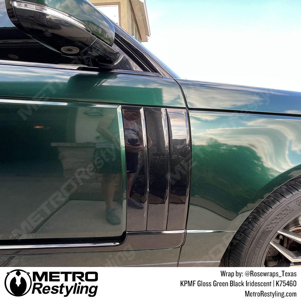 Green Black Iridescent Vinyl