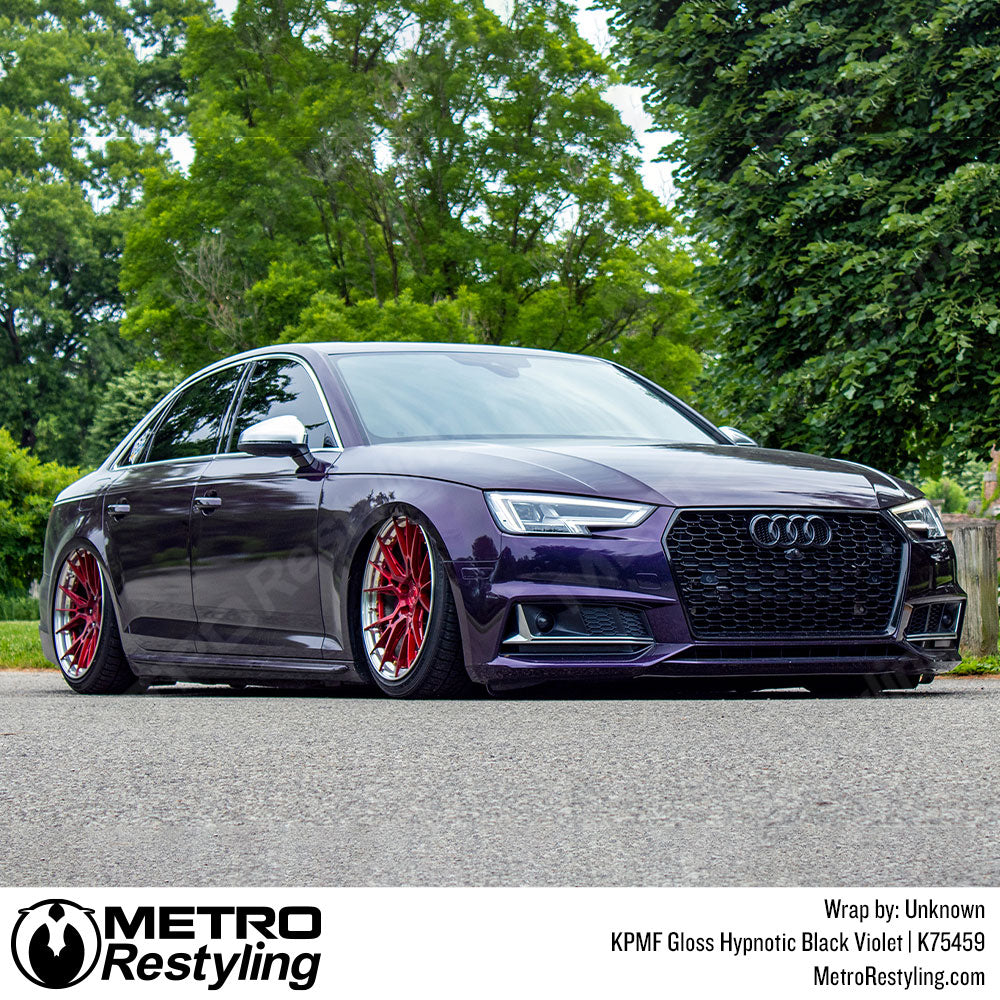black violet Audi car wrap
