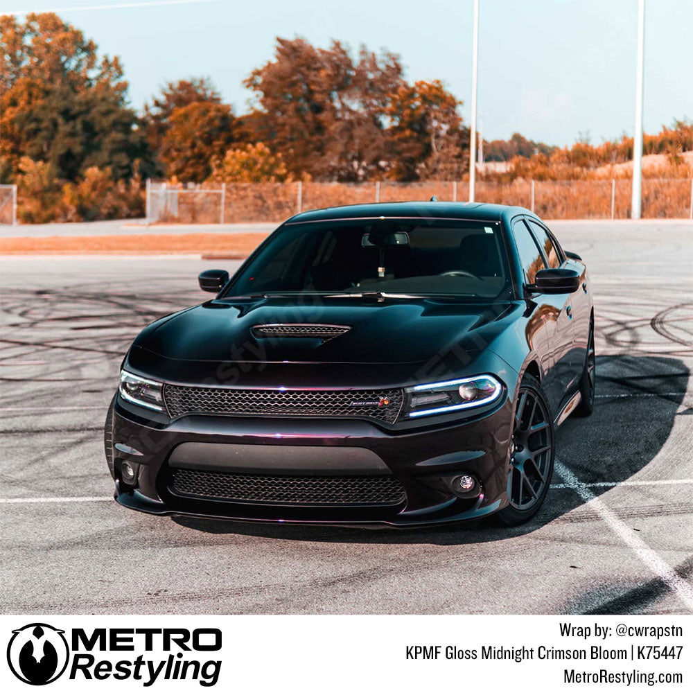 Gloss Midnight Crimson Bloom Charger