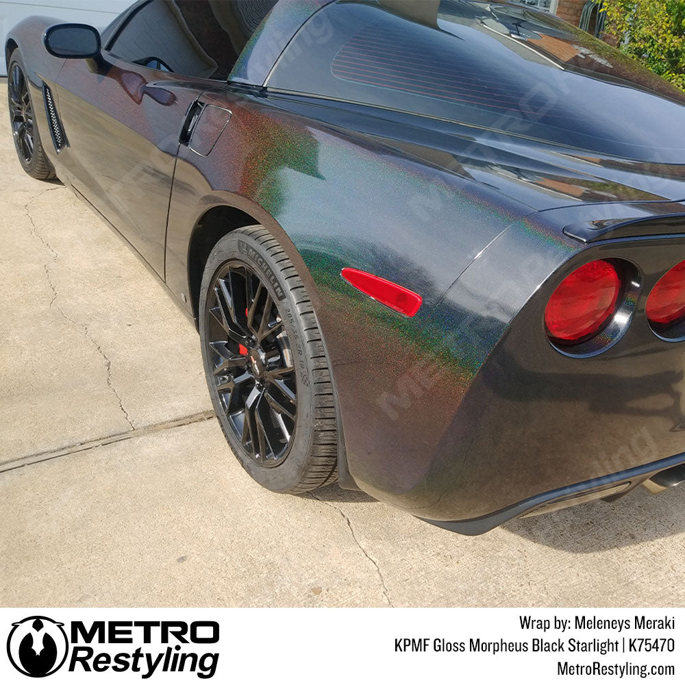 Gloss Morpheus Black Starlight Iridescent car wrap