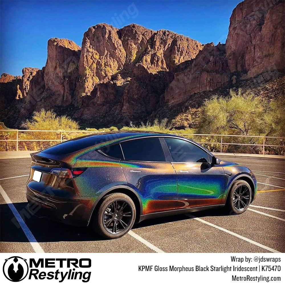 Gloss Morpheus Black Starlight Iridescent car wrap