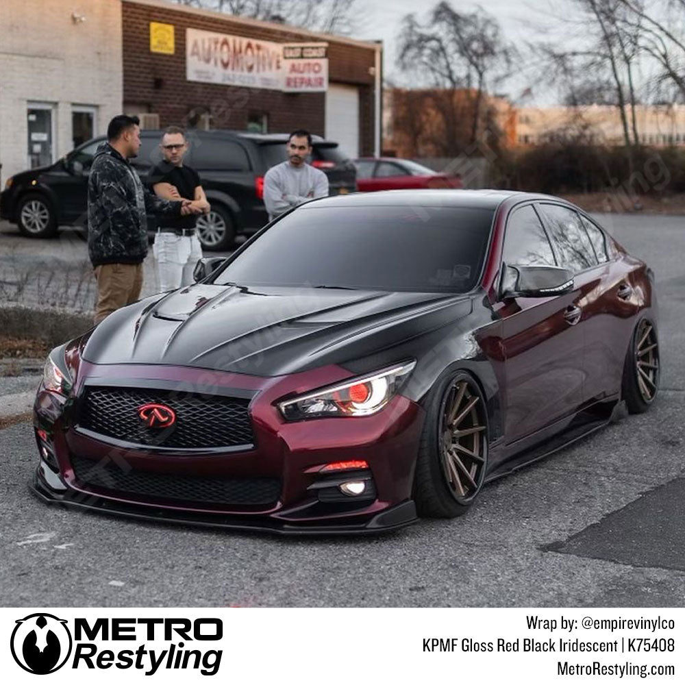 Gloss Red Black Infiniti Vinyl