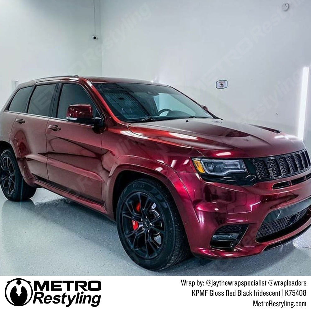 Red Black Jeep Wrap